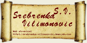 Srebrenka Vilimonović vizit kartica